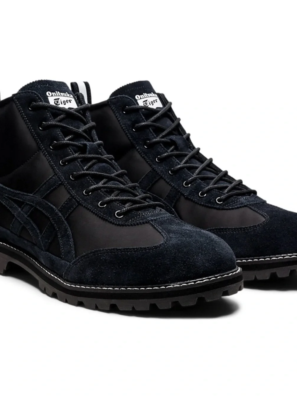 Onitsuka Tiger Unisex Black Suede & Nylon High-Top Sneakers SZ 7.5